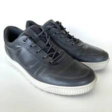 Ecco Byway Mens Sneaker US 8-8.5 Nubuck Leather Color Magnet Gray