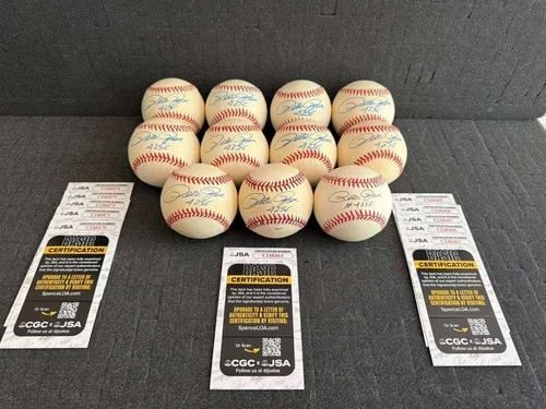 PETE ROSE AUTOGRAPH BASEBALL INSCB "4256" RAWLINGS MLB JSA COA AUTHENTICATED