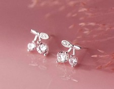1.50 Ct Round Simulated Diamond Women Pretty Stud Earrings 14k White Gold Plated