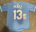 Salvador Perez Kansas City Royals Jersey Signed Jsa Coa Ws Champ MLB Autograph