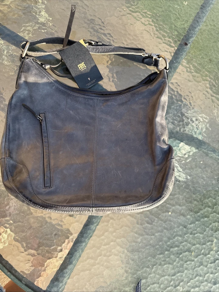 Frye Melissa Women's Leather Gray Hobo Like Bag Shoulder Bag   Large Size - Image 2 of 4