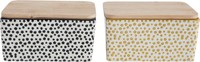 Bloomingville Poppy Butterdose, Schwarz, Steingut Butterdose Mit Deckel