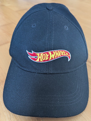 Official Open Road Hot Wheels Logo Adjustable Baseball Cap (One Size O/S, Black)