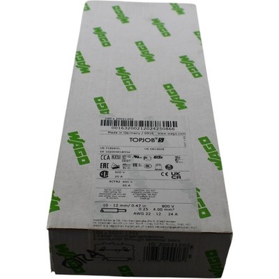 NEW Pack of 100 WAGO 2002-1202 TOPJOB S 2-Conductor Through Terminal Block