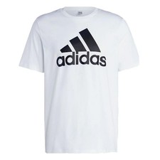 adidas Men's Essentials Big Logo Tee, Black White, - Medium