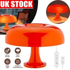 Vintage Style Mushroom Design Table Lamp Orange