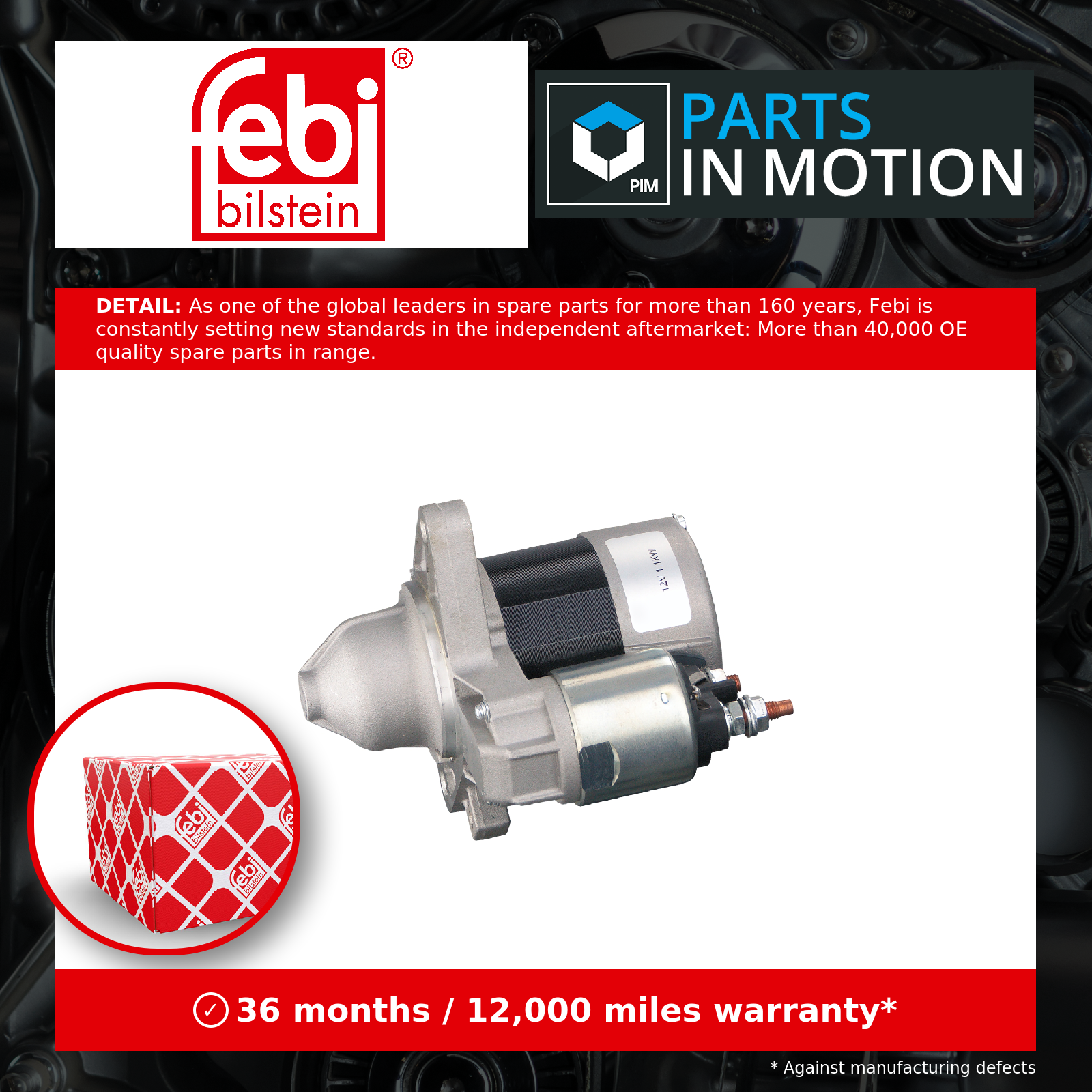 FEBI BILSTEIN STARTER CITROËN PEUGEOT TOYOTA 107 AYGO C1 - Image 4