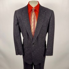 Vtg 50s Gentry Penneys Suit Mens 44 Jacket 38 31 Pants Drop Loop Flecked Wool