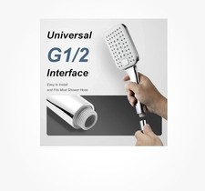 Powerful Water-Saving Shower Head with 6 Spray Settings & Easy Installation