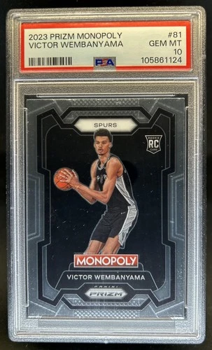 2023-24 Panini Prizm Monopoly Victor Wembanyama RC Rookie #81 Spurs PSA 10