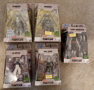 TMNT BST AXN Lot Of 5 Alopex, Jennika, Rat King, Foot Assassin - Loyal Subjects