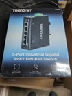 TRENDnet TI-PG50 5-Port Industrial Gigabit PoE+ DIN-Rail Switch