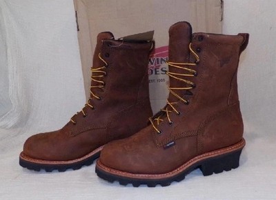 NEW MEN'S Red Wing Boot 4420 Leather Work Steel Toe Logger Waterproof Boots 12D