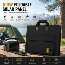 100W Foldable Solar Panel Charger Portable USB-C Camping Power Station UK