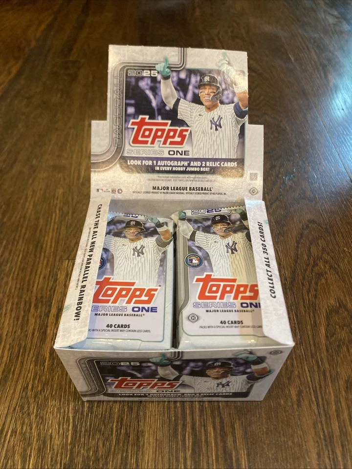 (1) SEALED PACK 2025 TOPPS SERIES 1 BASEBALL JUMBO HOBBY 40 CARD PACK QTY AVAIL