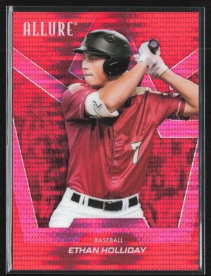 Ethan Holliday 2025 Upper Deck Allure Se Pink Pulsar /199 #98 Colorado Rockies