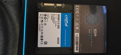 Crucial BX500 480GB and Silicon Power A55 512GB SATA 2.5'' SSD, 20k and 2k hours