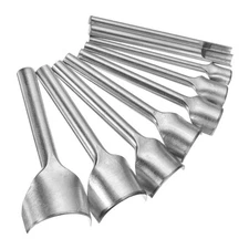 9pcs Half-Round Leather Cutter Punch 5mm-40mm Iron Strap Punch Tool