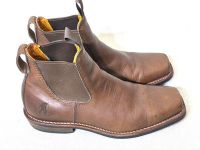 Chippewa Renegade Chelsea Boots Mens 10.5M Brown Leather Vibram Square Toe