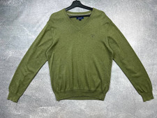 GANT mens v neck green sweater size medium
