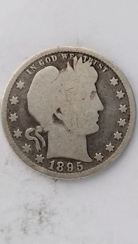 1895 United States Barber Head Quarter Dollar