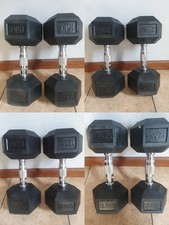 Hex Dumbbell Set (4 Pairs) 12.5KG, 15KG, 17.5KG & 20KG