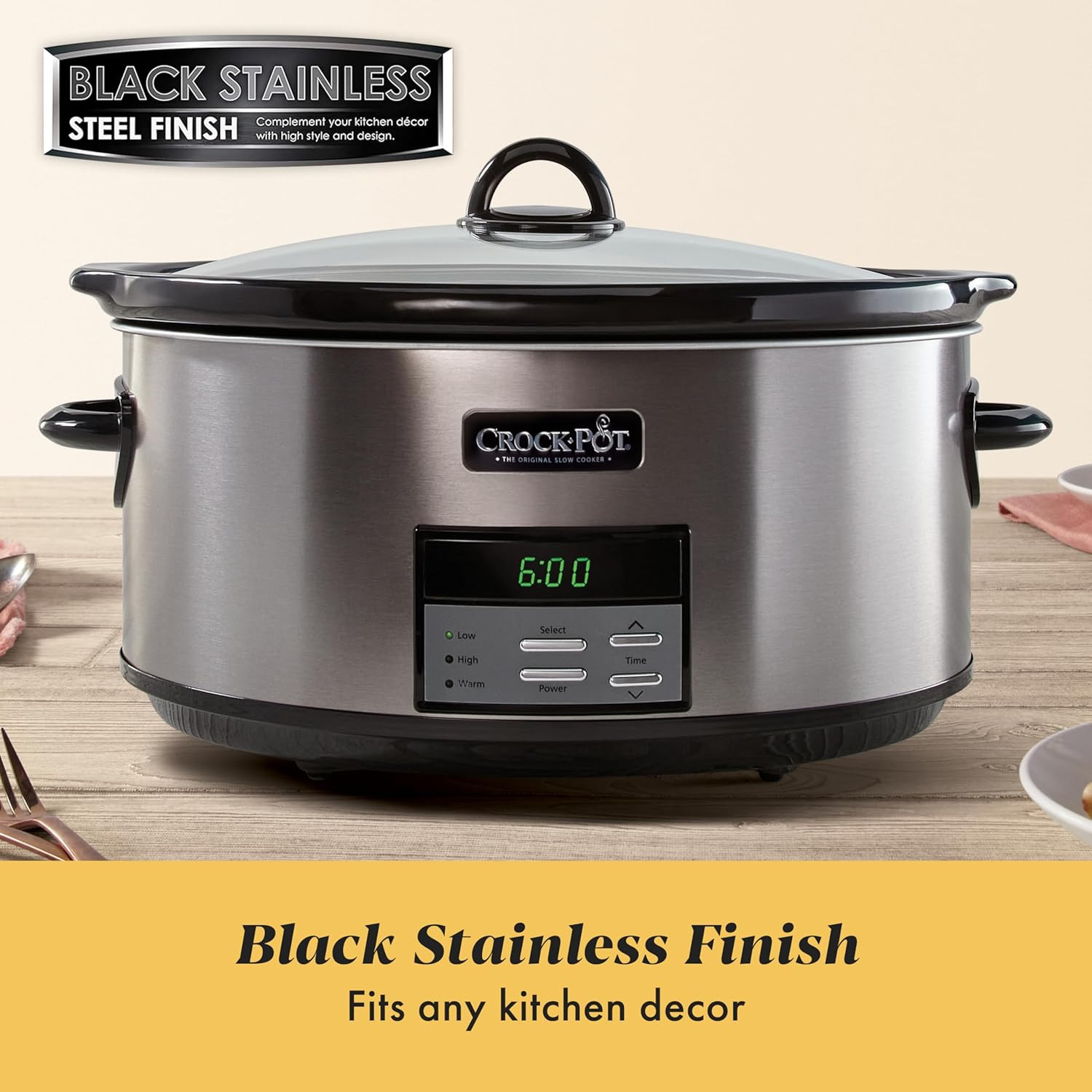 Large 8-Quart Programmable Slow Cooker with Auto Warm Settin