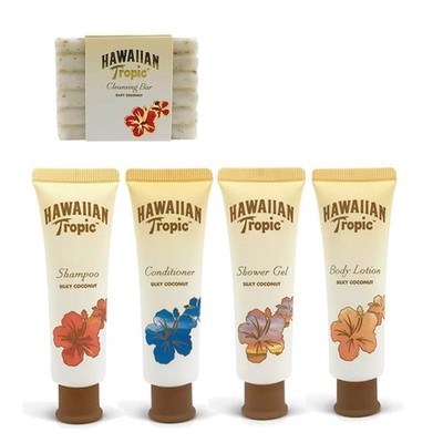 Hawaiian Tropic Travel Set Shampoo Conditioner Lotion Shower GEL