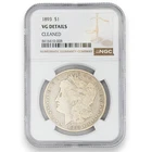 1893 $1 MORGAN DOLLAR US MINT COLLECTIBLE COIN 90% SILVER NGC GRADED VG DETAILS