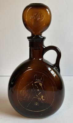 VINTAGE 1960's DECANTER HORSE BOTTLE OLD FITZGERALD 1849 LEXINGTON PRIME WHISKEY