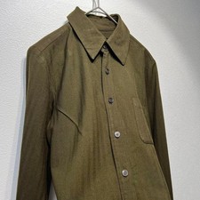 90s Tricot Comme Des Garcons Wool Striped Shirt Khaki Vintage Rare Excellent JP
