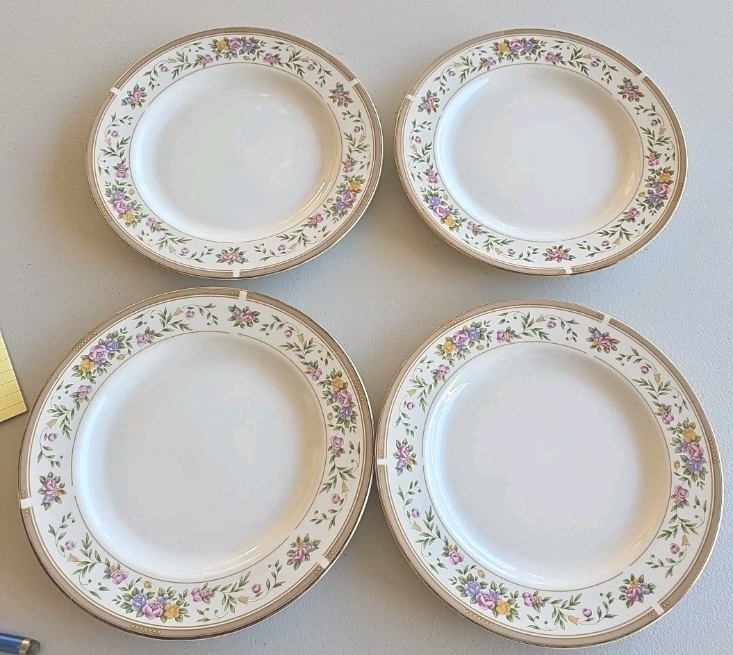Farberware Bellini 22 K Band # 4182 Set Of 4 Salad Plates Porcelain 8 1/4