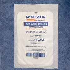(9) McKesson Transparent Film Dressing 6 x 8" Sterile 9 Ct