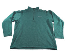 Columbia Men's Great Hart Mountain III Half Zip Pullover Green size L Large