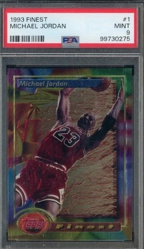 1993 Topps Finest #1 Michael Jordan PSA 9 – Chicago Bulls HOF GOAT – Graded Card