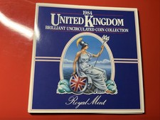 Great Britain Circulated Coin 1984-8 Coins 1/2 Penny-1 Pound-Blister