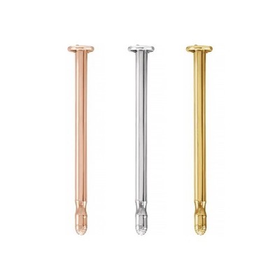 14K 18K Gold & Silver Earring Post Friction .03''x.437'' Fusion 2 pcs
