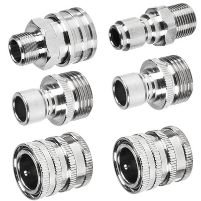 #ad 6PCS Pressure Washer Quick Connect Fittings Stainless Steel Garden Hose Qui... $23.09