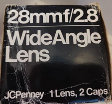 JC Penney 28mm F/2.8 Wide Angle Prime Lens for Minolta Bayonet XD XG Mount