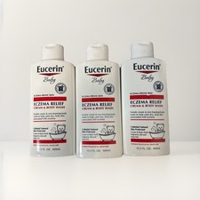 Eucerin Baby Eczema Relief Cream  Body Wash 13.5 fl oz Lot Of 3