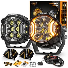 Auxbeam 3 Led Work Light Pods Spot Offroad Light Truck Driving Atv Drl Fog Lamp