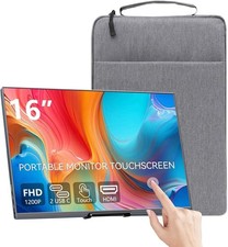 Monitor táctil portátil de 16 pulgadas, 1920x1200 HDR IPS, ultra delgado