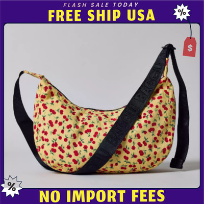 BAGGU Medium Nylon Crescent Bag Recycled Crossbody Bag Cherry Land - NWT