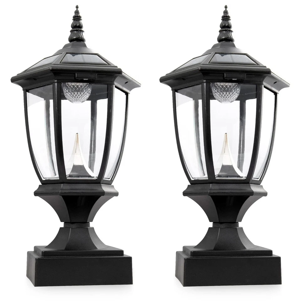 2 уличных фонаря на солнечных батареях фонарь 6x6 светодиодная крышка для деки забор дорожка винил сад - Изображение 2 из 4