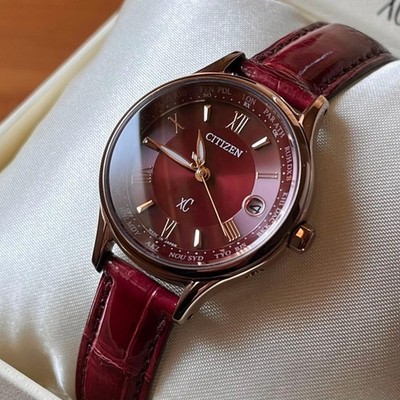 citizen xc cross sea electric wave titania line happy flight Eco-Drive radio-con