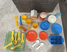 Vintage Fisher Price Fun with Food Assortment Lot of 36 Pieces