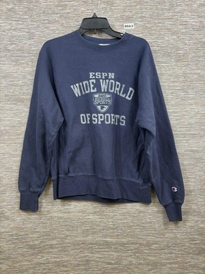 Champion Reverse Weave Sweatshirt Mens Medium Blue ESPN Wide World Of Sports