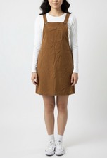 SHEIN Large Brown Corduroy Pinafore Overall Dress Casual Fall