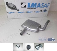 Imasaf Auspuff Mitteltopf für VW Golf 3 + Cabrio + Golf 4 Cabrio + Vento 1.9 Tdi