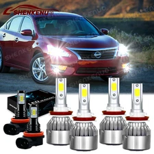 Para For Nissan Altima 2007-2018 Faros LED Hi/Lo+Combinación de luces antiniebla